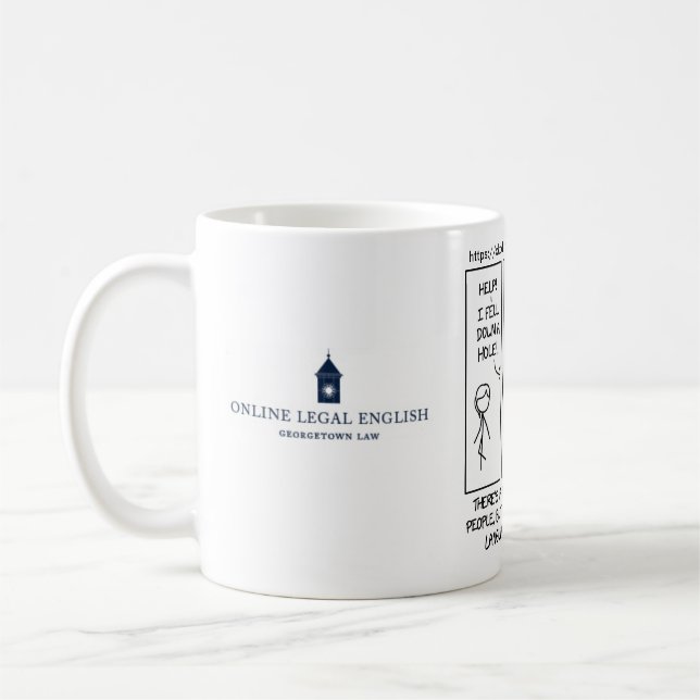 Taza De Café humor lingüista xkcd - Georgetown OLE (Izquierda)