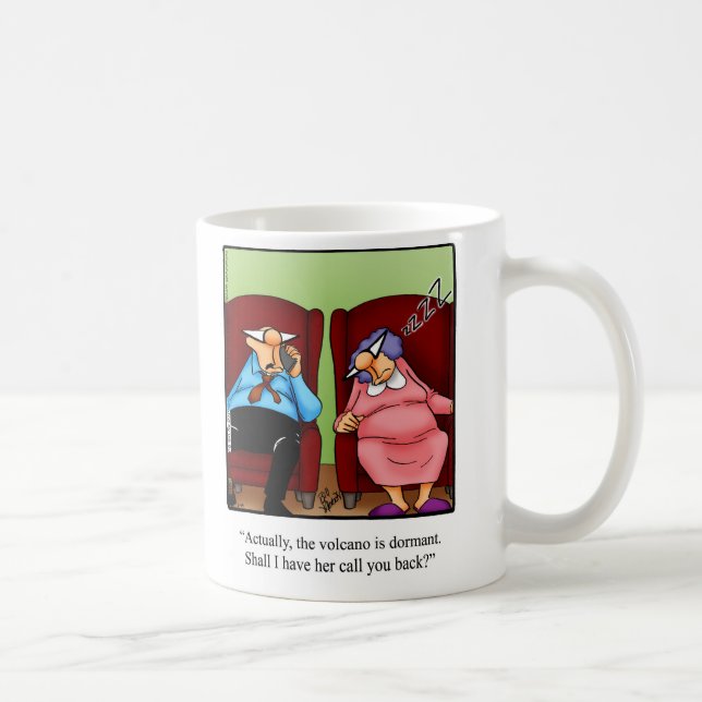 Taza De Café Humor matrimonial gracioso "Volcán Dormant" Mug (Derecha)