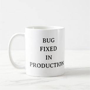 Taza De Café Humor Mug del programador: error corregido en la p