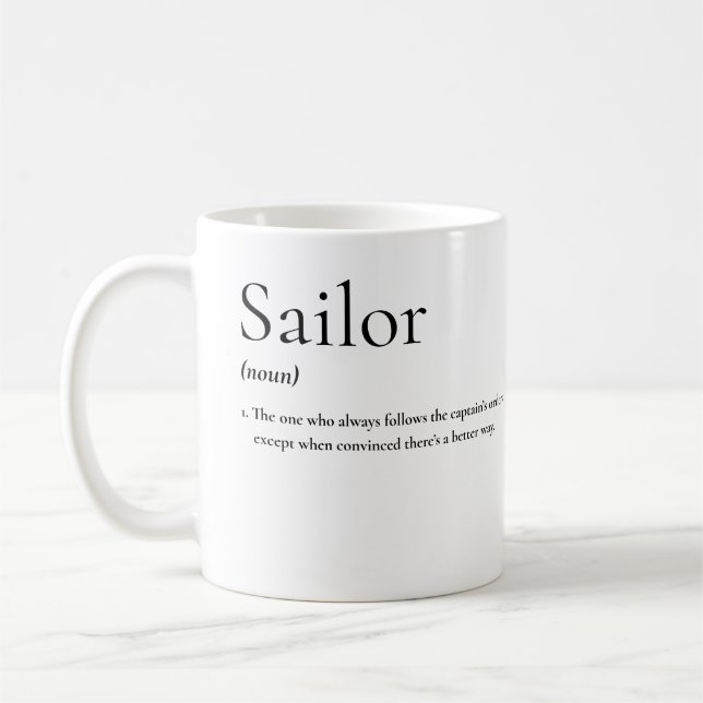 Taza De Café Humor náutico: La verdadera definición del mariner (Izquierda)
