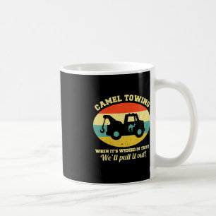 Taza De Café Humor para adultos retro de remolque de camellos d