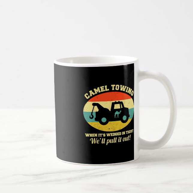 Taza De Café Humor para adultos retro de remolque de camellos d (Derecha)