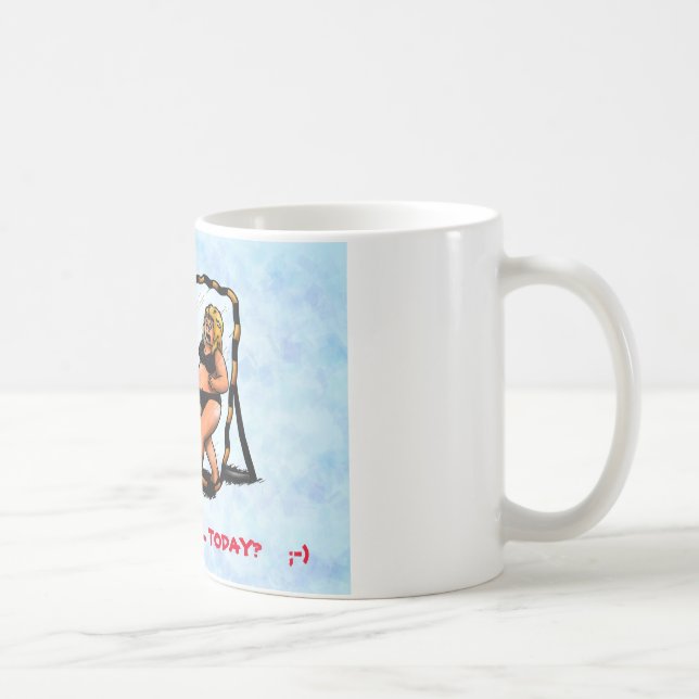 Taza De Café Humor personalizado mujer asustada con aspecto de  (Derecha)