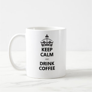 Taza De Café Humor simple cafeína adicto blanco negro estilo