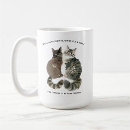 Taza De Café Humor sobre envejecer para amigos amantes de gatos