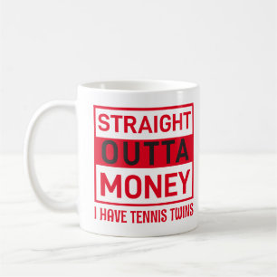 Taza De Café Humor Tee de las Gemelas de Tenis