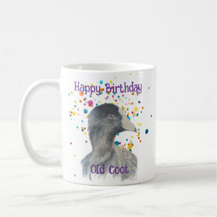 Taza De Café Humor Viejo Focha Ave Acuática Idioma Divertido , 