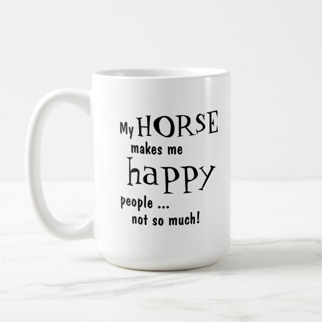 Taza De Café Humorística de caballos (Izquierda)