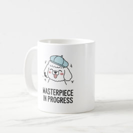 Taza De Café Humorística de perro caniche con diseño de Beret