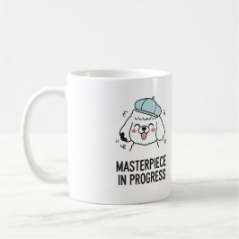 Taza De Café Humorística de perro caniche con diseño de Beret