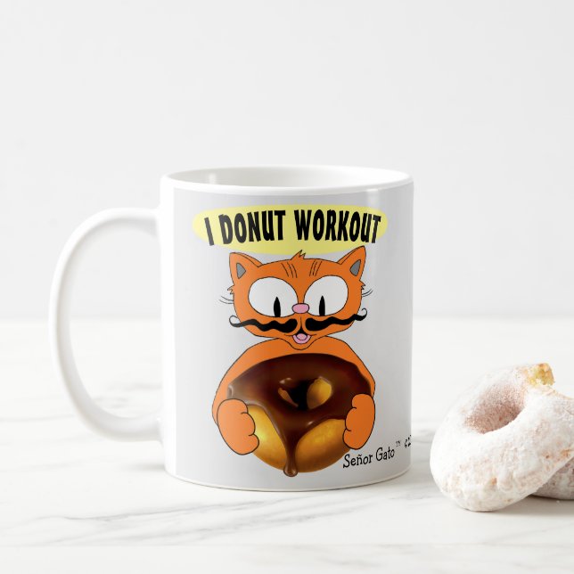 Taza de café humorística DONA NO HAGO EJERCICIO (Con donut)