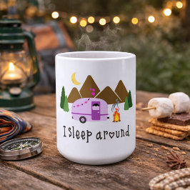 Taza De Café Humorística, Duermo Por Ahí