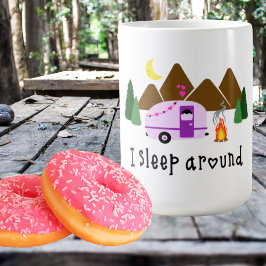 Taza De Café Humorística, Duermo Por Ahí