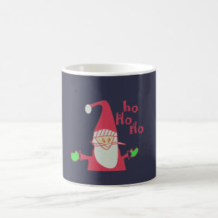 Taza De Café Humorística Santa con Festividad Ho Ho Ho