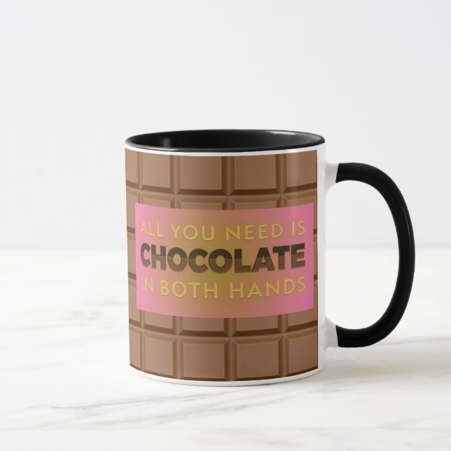 Taza de café humorística Todo lo que necesitas es  (Derecha)