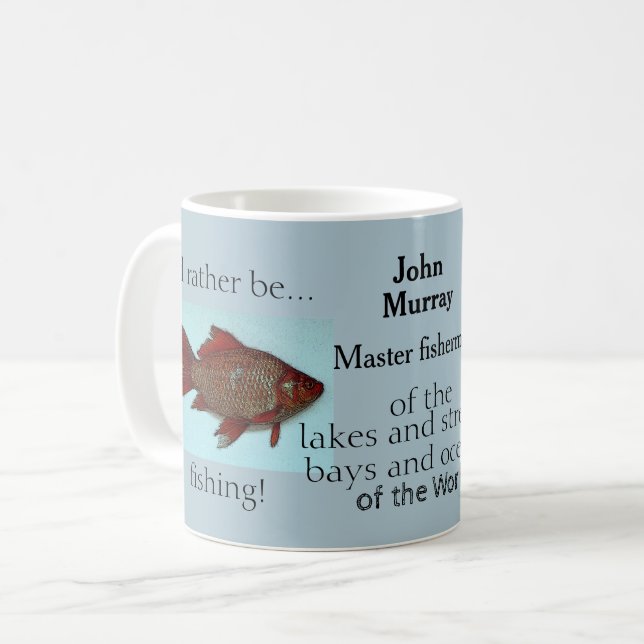 Taza De Café Humorístico pescador aficionado (Anverso izquierdo)