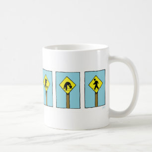 Taza De Café Humorous Street Rótulo Comic "No pierdas la cabeza