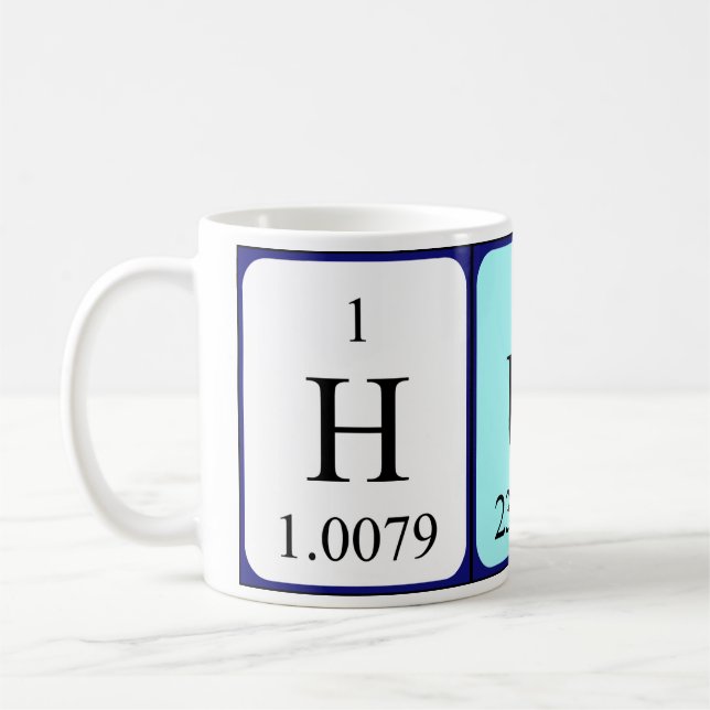 Taza De Café Hun nombre de tabla periódica mug (Izquierda)