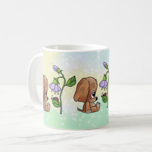 Taza De Café Hund und Blume (Anverso izquierdo)