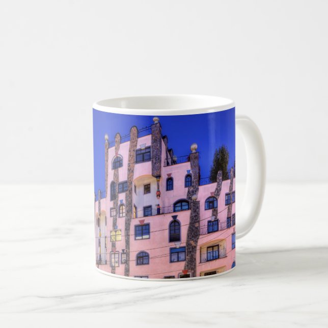 Taza De Café Hundertwasser en la foto de Magdeburgo (Anverso derecho)