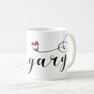 Taza De Café Hungría Heart Mug, húngaro