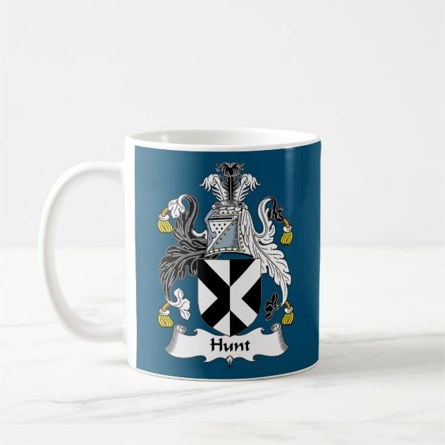 Taza De Café Hunt Coat of Arms Family Crest  (Izquierda)