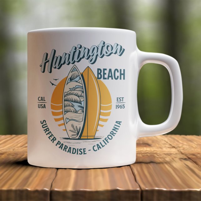 Taza De Café Huntington Beach California Funny California Beach (Subido por el creador)