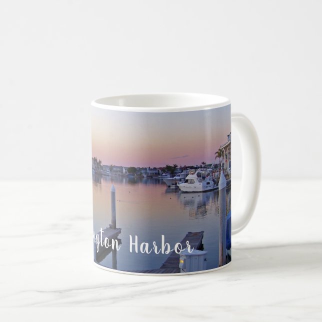 Taza De Café Huntington Harbour Sunset (Anverso derecho)