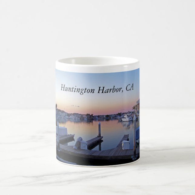 Taza De Café Huntington Harbour Sunset Mug (Centro)