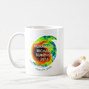 Taza De Café HURACÁN MICHAEL SURVIVOR 2018   Ciudad, Estado