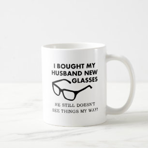 Taza De Café Husband New Glasses Difícil Mug