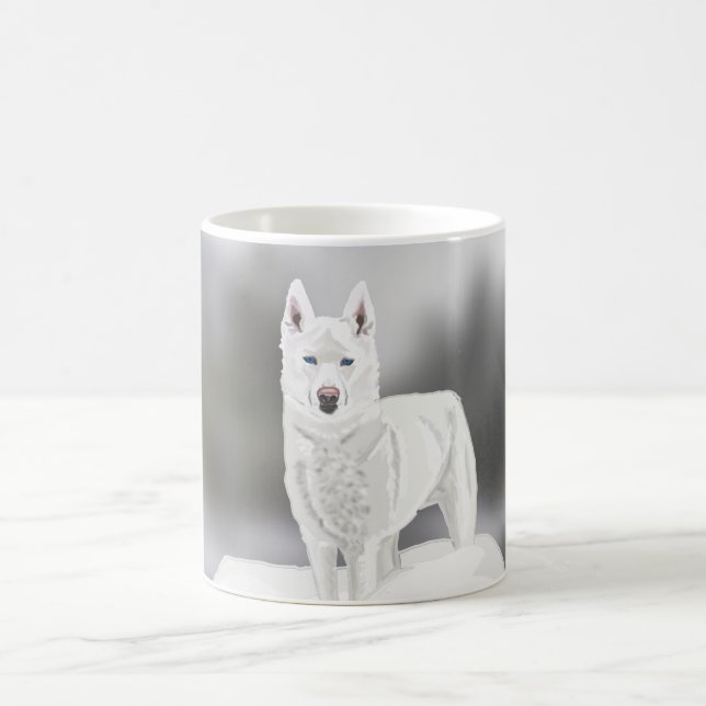 Taza De Café Husky blanco (Centro)