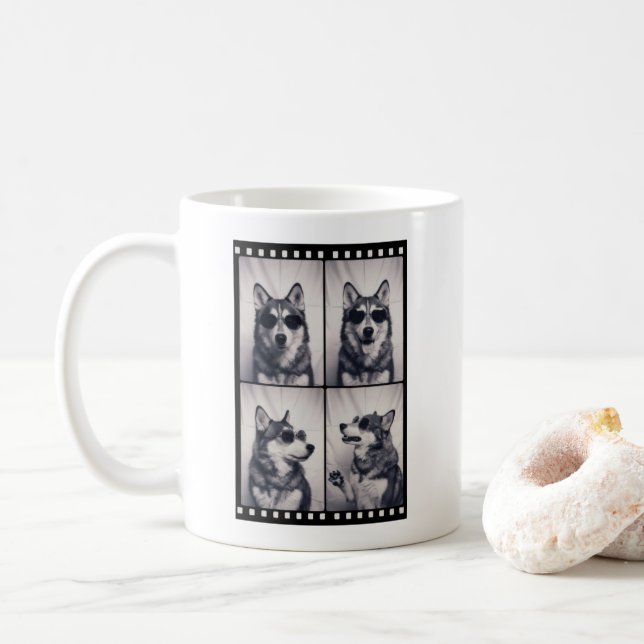 Taza De Café Husky Dog Portrait (Con donut)