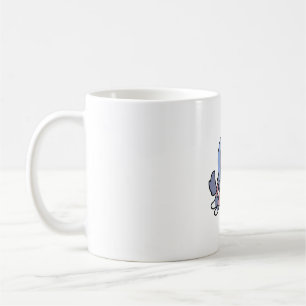 Taza De Café Husky en el espacio Cachorro Perro Lover Retro