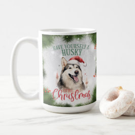 Taza De Café Husky Funny Perro Pun Navidades Café Mug