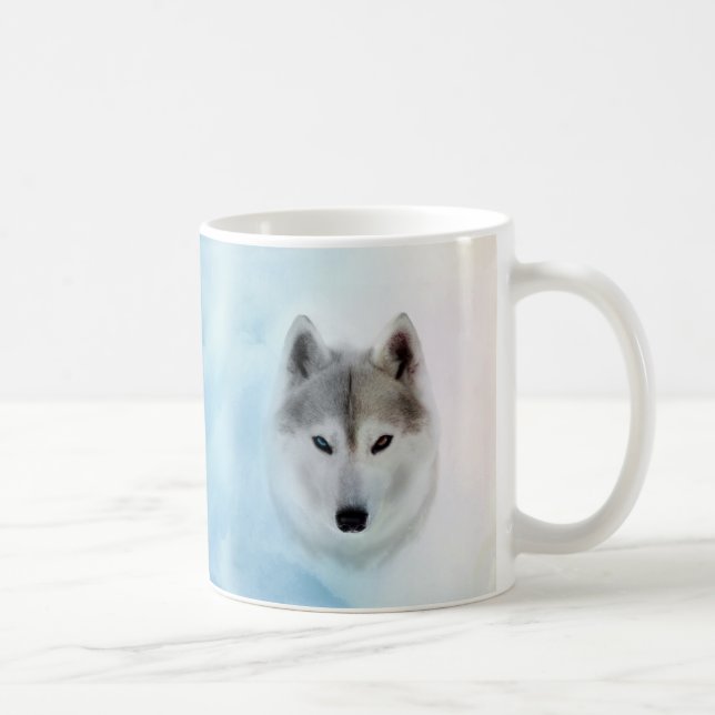 Taza De Café Husky siberiano (Derecha)