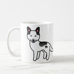Taza De Café Husky Siberiano de Dibujos Animados Pío Negro