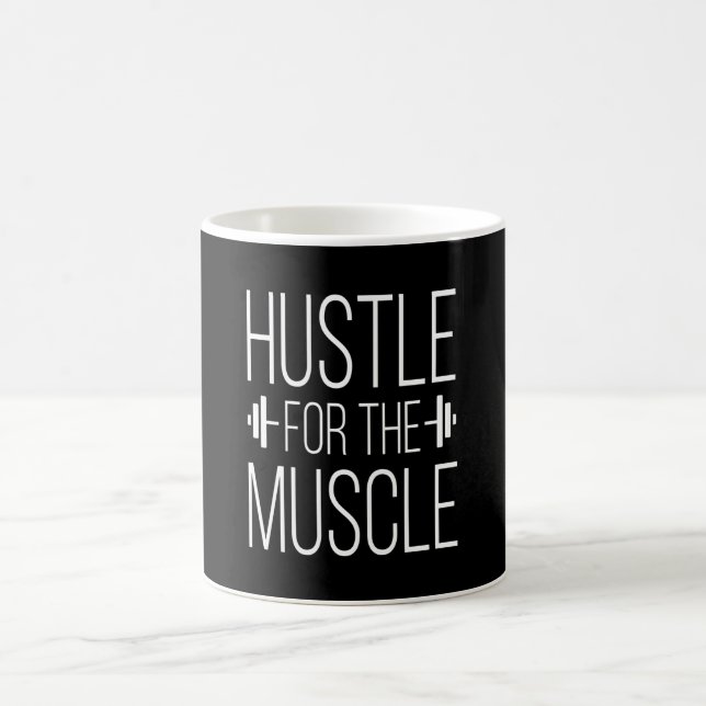 Taza De Café Hustle For Muscle Fitness Músculo Edificio (Centro)