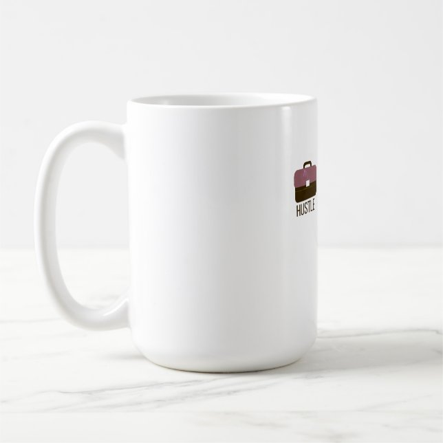 Taza De Café Hustle, Home, Heart: Diseño de Confort Motivaciona (Izquierda)