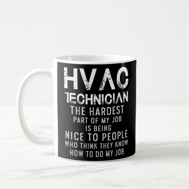 Taza De Café Hvac Technician Hvac Tech 12 (Izquierda)