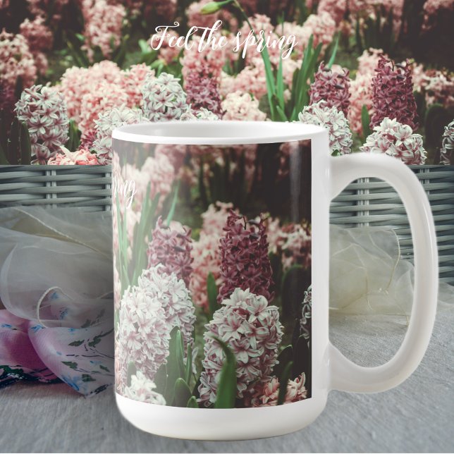 Taza De Café Hyacinth rosa y morado en el Jardín de la Primaver (Subido por el creador)