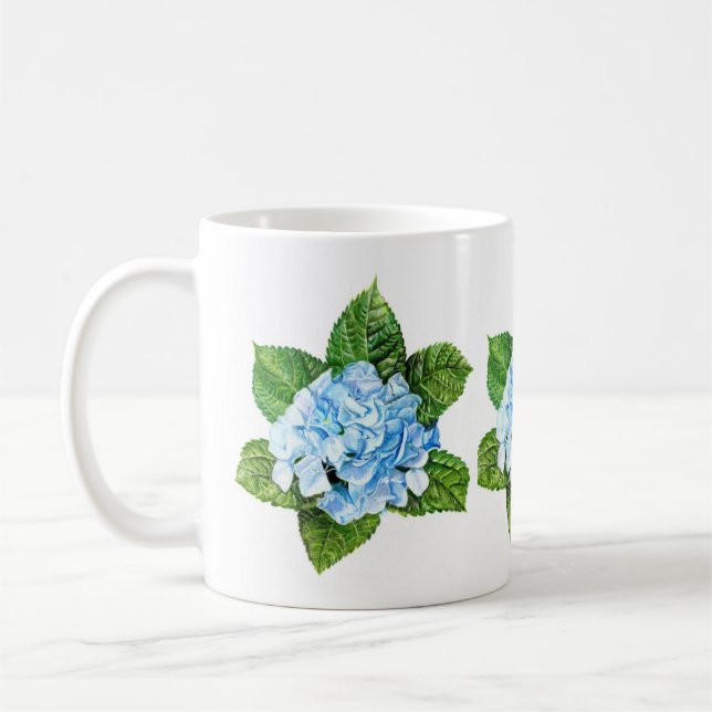 Taza De Café Hydrangea azul (Izquierda)