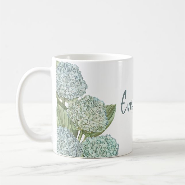 Taza De Café Hydrangea azul (Izquierda)