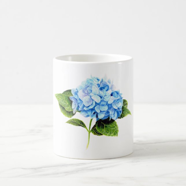 Taza De Café Hydrangea azul (Centro)