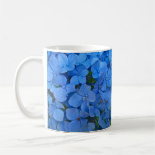 Taza De Café Hydrangea azul brillante