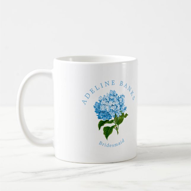 Taza De Café Hydrangea azul Gran Corona del milenio (Izquierda)