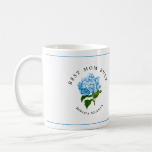 Taza De Café Hydrangea azul Gran milenio