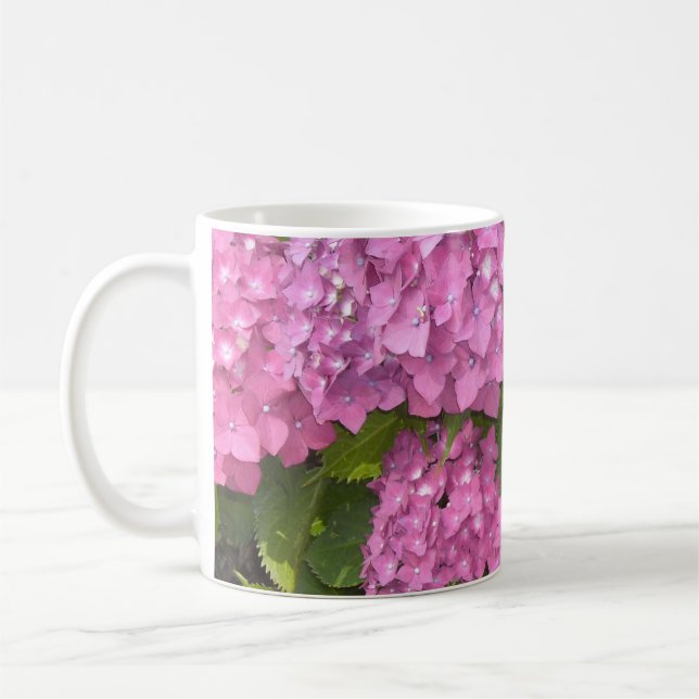 Taza De Café Hydrangea rosa (Izquierda)