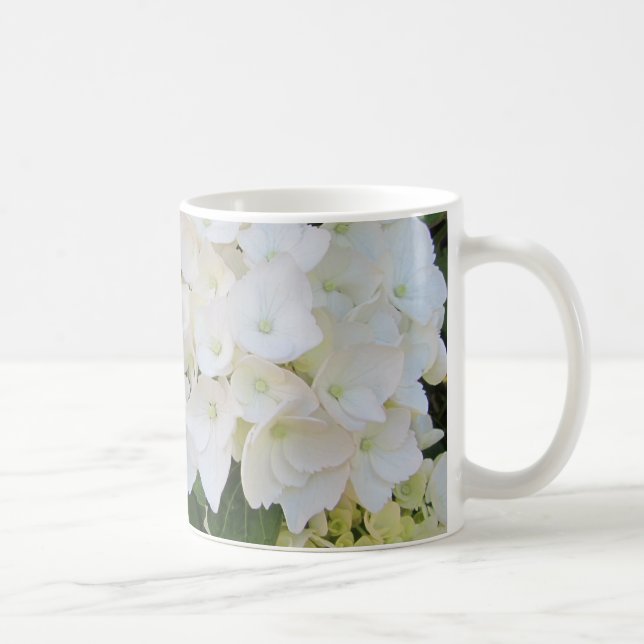 Taza De Café Hydrangeas blancas (Derecha)