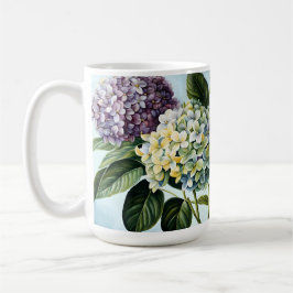 Taza De Café Hydrangeas - Flor Pastel clásica